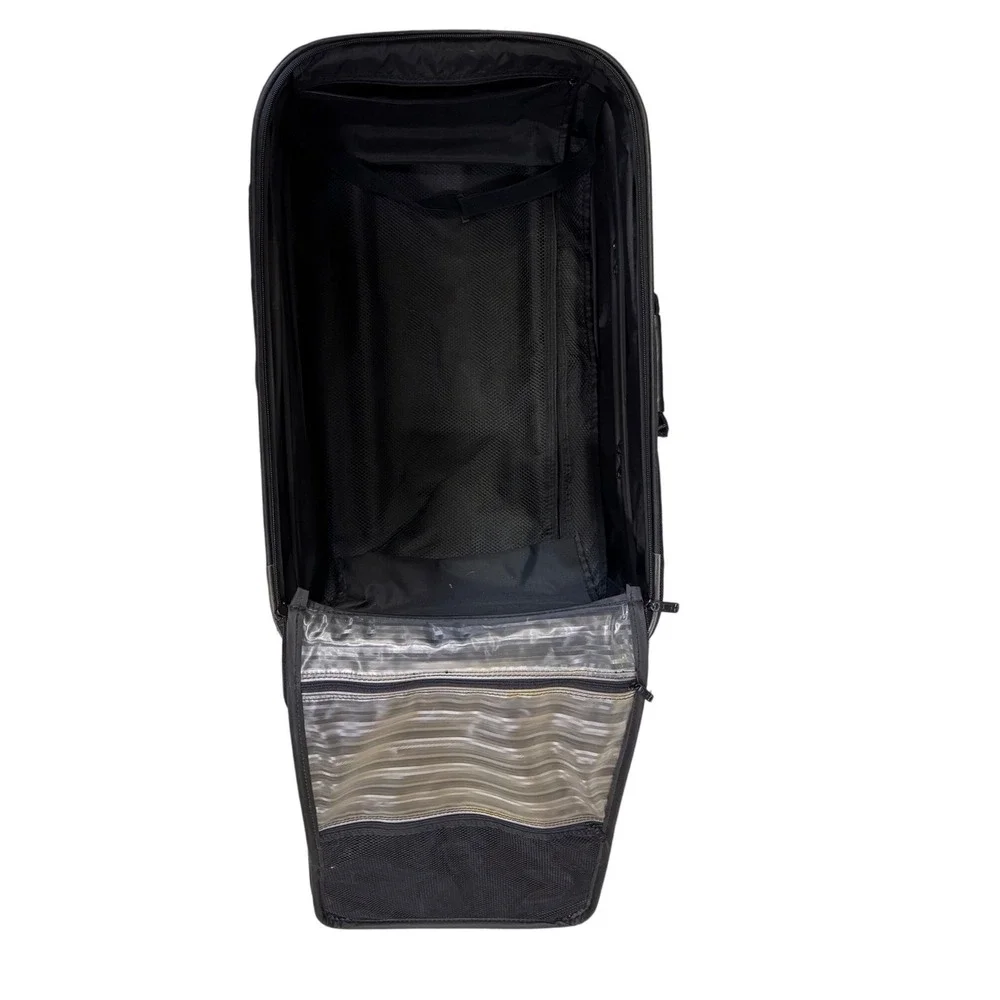 American Tourister Black Ballistic Nylon Rolling Carry On Suitcase Luggage